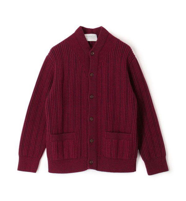 TOMORROWLAND MENS「ウールカシミヤシルク リブVネックカーディガン」|ニット・セーター|38 ダークレッド
