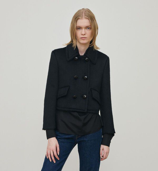 DES PRES「スーリーアルパカブラックシャギー ショートジャケット」|その他|