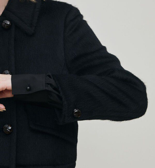 DES PRES「スーリーアルパカブラックシャギー ショートジャケット」|その他|