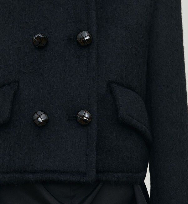 DES PRES「スーリーアルパカブラックシャギー ショートジャケット」|その他|