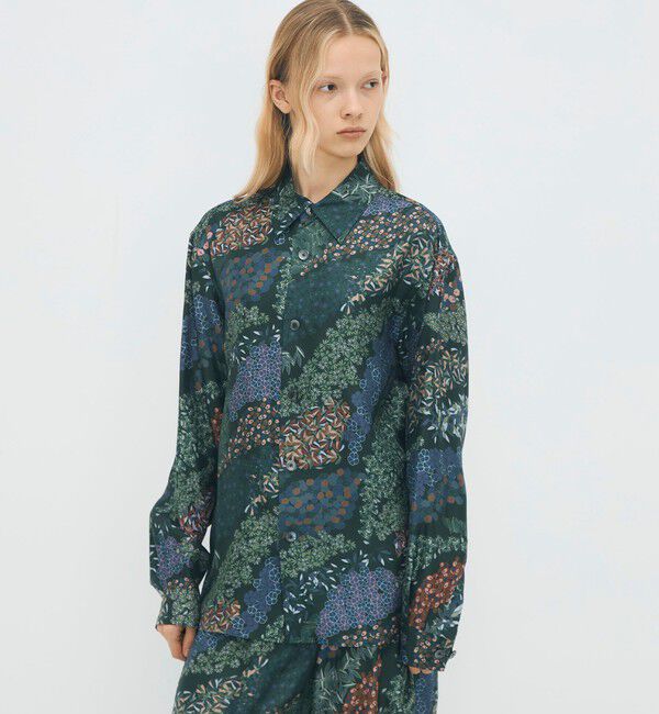 CABaN「シルクツイル FLOWER RIVER レギュラーカラーシャツ」|シャツ・ブラウス|