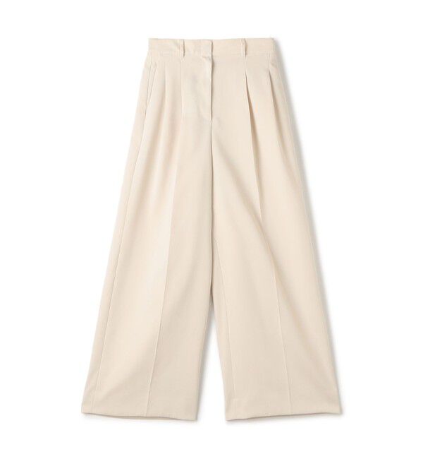 Ballsey「コットンライクサテン 2タックワイドパンツ」|その他|41 オフホワイト