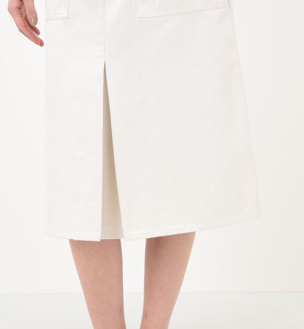 MACPHEE「ピグメントドリルクロス ベルテッドスカート」|台形|