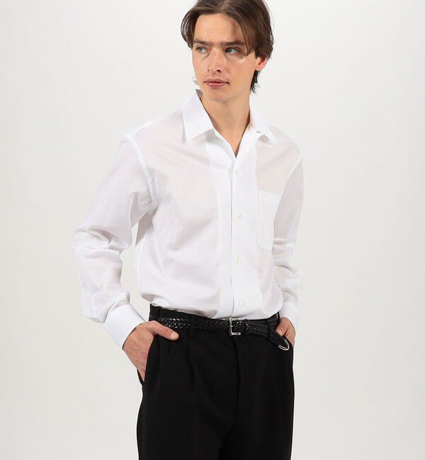 TOMORROWLAND MENS「コットンピケ オープンカラー ロングスリーブシャツ CANCLINI」|シャツ・ブラウス|