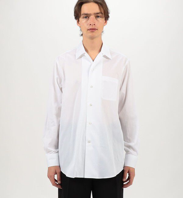 TOMORROWLAND MENS「コットンピケ オープンカラー ロングスリーブシャツ CANCLINI」|シャツ・ブラウス|