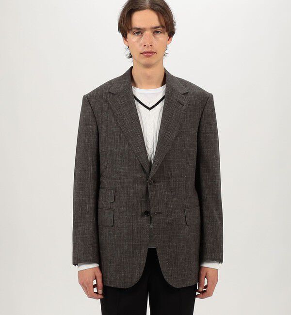 TOMORROWLAND MENS「ウールシルクリネン シングルブレステッド2Bジャケット ROGNA」|テーラードジャケット|