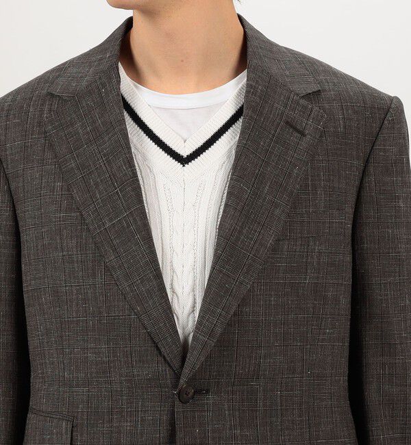 TOMORROWLAND MENS「ウールシルクリネン シングルブレステッド2Bジャケット ROGNA」|テーラードジャケット|