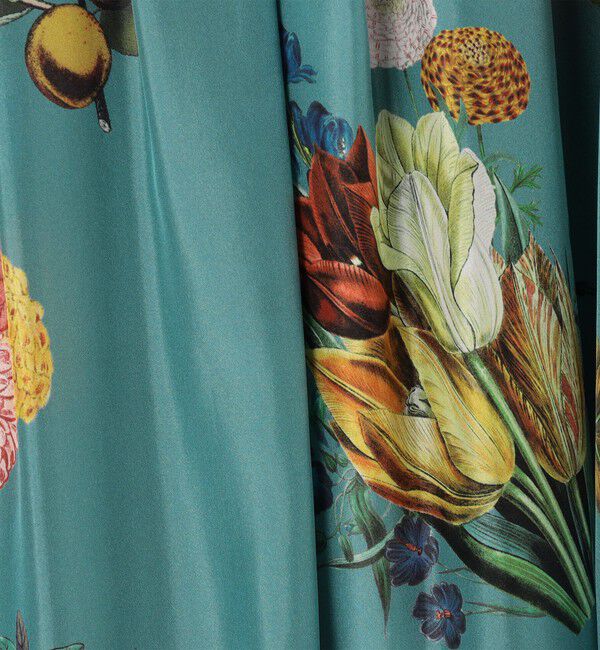 CABaN「シルク BOUQUETプリント フレアスカート」|スカート|