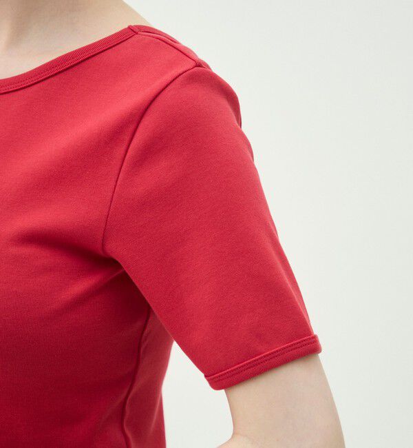 MACPHEE「シルキーリブ ボートネックプルオーバー」|Tシャツ・カットソー|