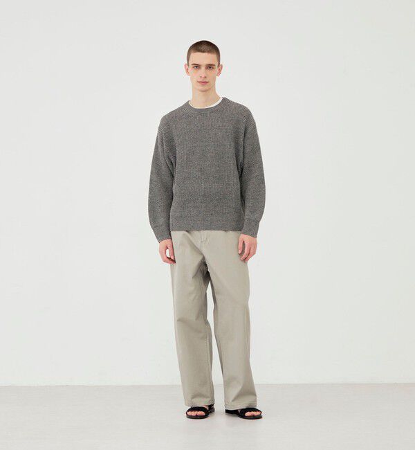 GALERIE VIE「リネンフィッシャーマンズリブ クルーネックプルオーバー」|ニット・セーター|