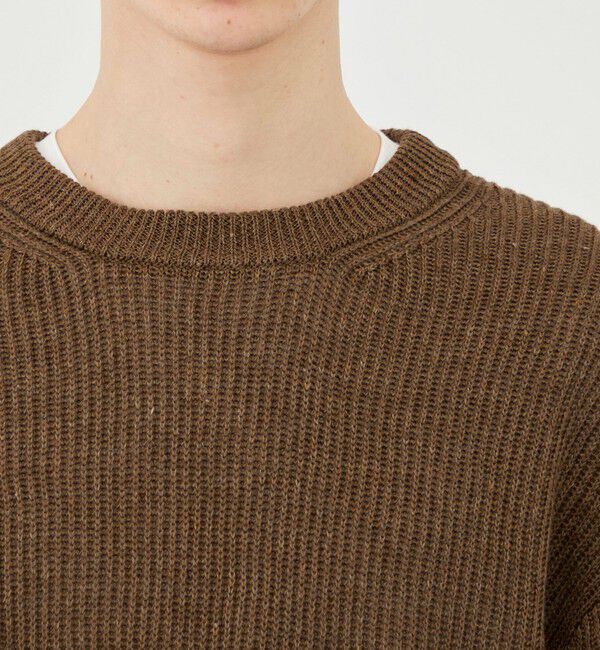 GALERIE VIE「リネンフィッシャーマンズリブ クルーネックプルオーバー」|ニット・セーター|