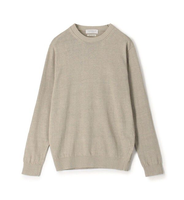 TOMORROWLAND MENS「TOMORROWLAND tricot リネンクルーネック プルオーバーニット」|ニット・セーター|15 グレージュ
