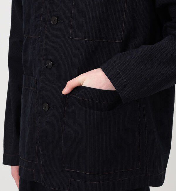 TOMORROWLAND MENS「コットンリネンキュプラ ドルマンスリーブ カバーオールジャケット」|ブルゾン・スタジャン|