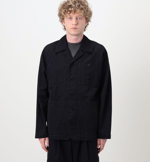 TOMORROWLAND MENS「コットンリネンキュプラ ドルマンスリーブ カバーオールジャケット」|ブルゾン・スタジャン|