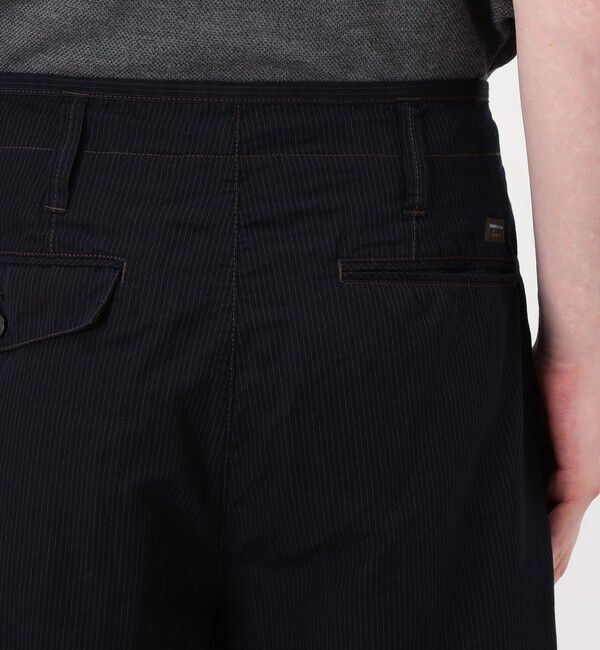 TOMORROWLAND MENS「コットンリネンキュプラ 1プリーツワイドストレート バレルパンツ」|チノ|