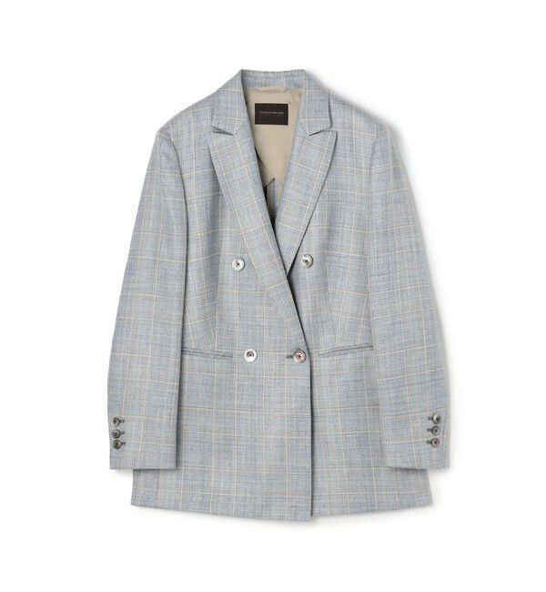 TOMORROWLAND collection「SUMMERTIME ダブルブレストジャケット」|テーラードジャケット|62 ブルーグレー