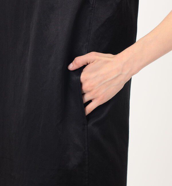 MACPHEE「コットンレーヨンモールスキン Vネックワンピース」|ワンピース|