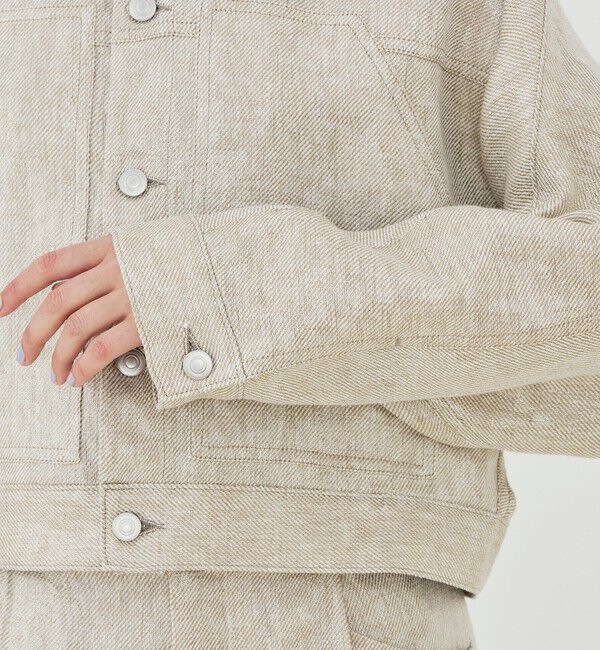 GALERIE VIE「パールリネン ドルマンスリーブブルゾン」|ブルゾン・スタジャン|