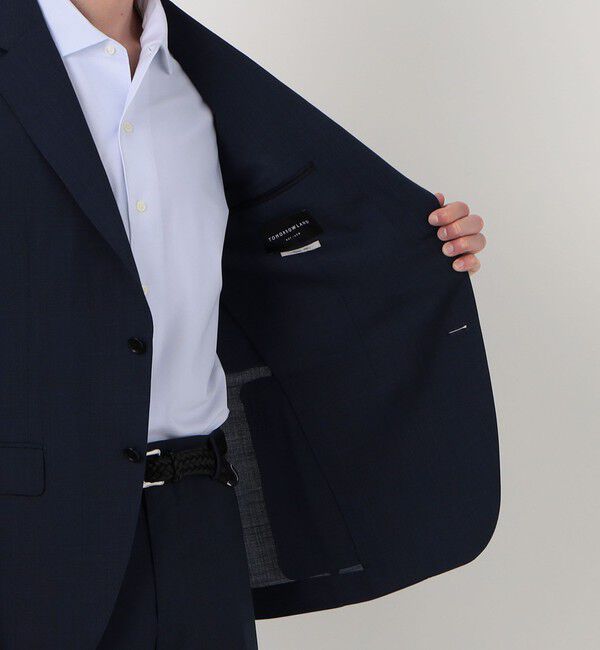 TOMORROWLAND MENS「Super120'sウールポリエステル シングルブレステッド2Bジャケット」|テーラードジャケット|