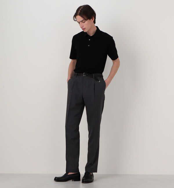 TOMORROWLAND MENS「Super120'sウールポリエステル 1プリーツイージースラックス」|スラックス|