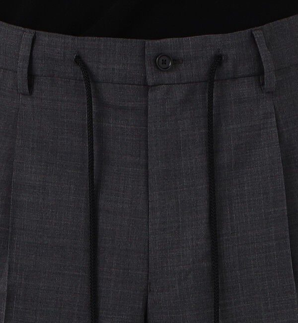 TOMORROWLAND MENS「Super120'sウールポリエステル 1プリーツイージースラックス」|スラックス|