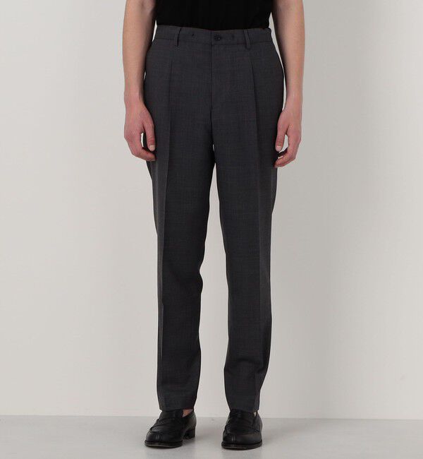 TOMORROWLAND MENS「Super120'sウールポリエステル 1プリーツイージースラックス」|スラックス|