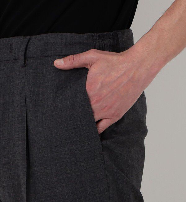 TOMORROWLAND MENS「Super120'sウールポリエステル 1プリーツイージースラックス」|スラックス|