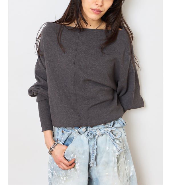  「2WAYワイドネックルーズKNIT CARDIGAN TOPS：ニット」|ニット・セーター|