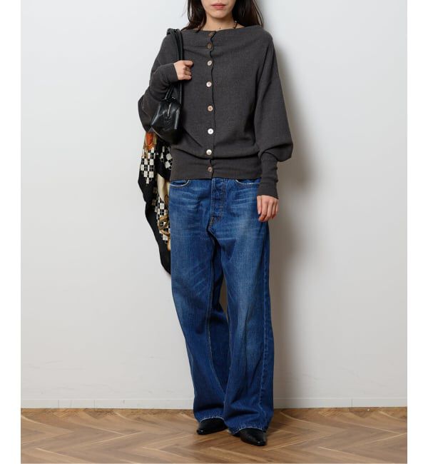  「2WAYワイドネックルーズKNIT CARDIGAN TOPS：ニット」|ニット・セーター|