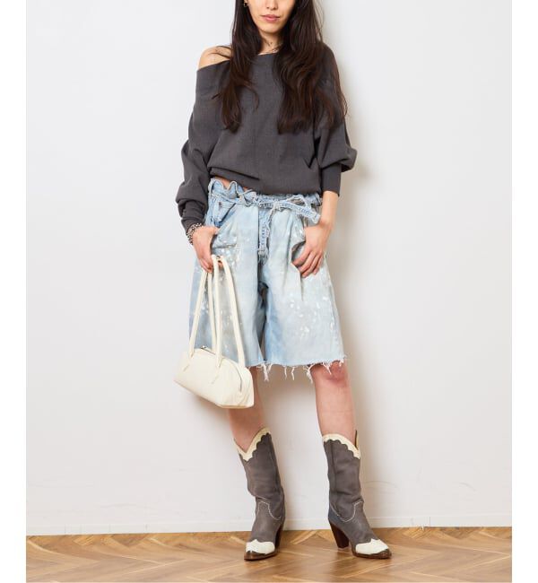  「2WAYワイドネックルーズKNIT CARDIGAN TOPS：ニット」|ニット・セーター|