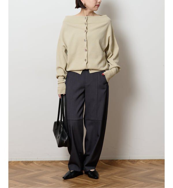  「2WAYワイドネックルーズKNIT CARDIGAN TOPS：ニット」|ニット・セーター|