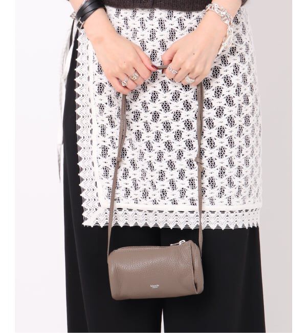  「【blancle/ ブランクレ】S.LETHER Minimini tube」|ショルダー・メッセンジャー|グレー