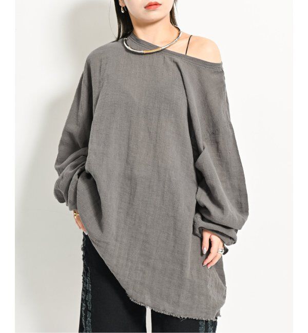  「《追加》ASA/C BIO WASH PULLOVER 3：ブラウス」|シャツ・ブラウス|グレー