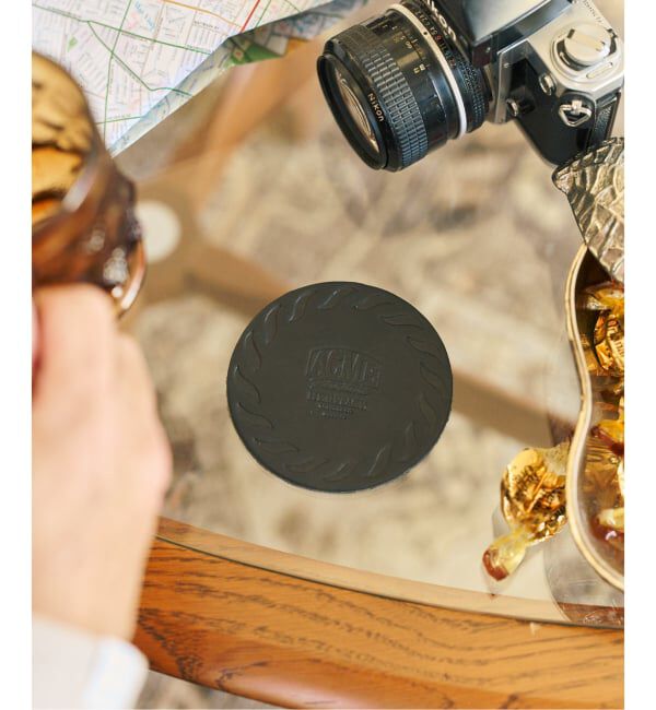 ACME「【HELITAGE LEATHER】ACME別注 LEATHER COASTER BK　コースター」|食器・キッチングッズ|