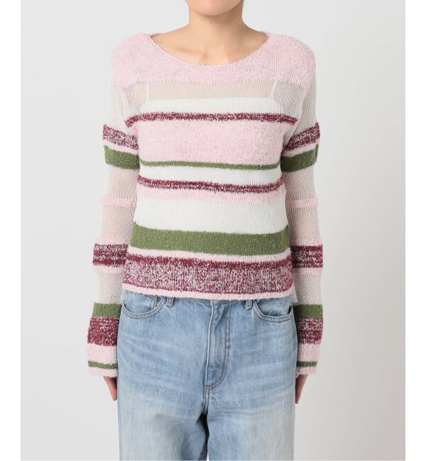 JOINT WORKS「シアーボーダーニットプルオーバー / Sheer Border Knit」|ニット・セーター|