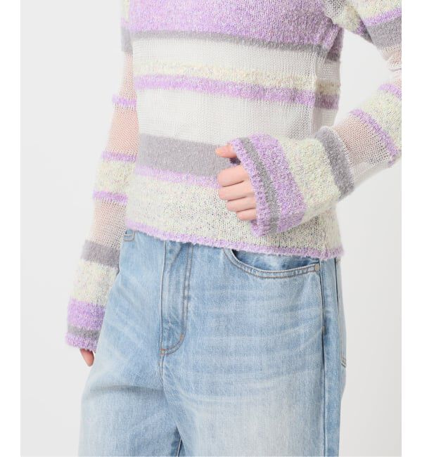 JOINT WORKS「シアーボーダーニットプルオーバー / Sheer Border Knit」|ニット・セーター|