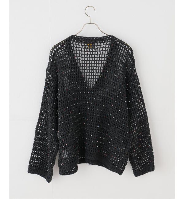 JOINT WORKS「MacMahon Knitting Mills / マクマホンニッティングミルズ Beaded Mesh Cardigan」|カーディガン|
