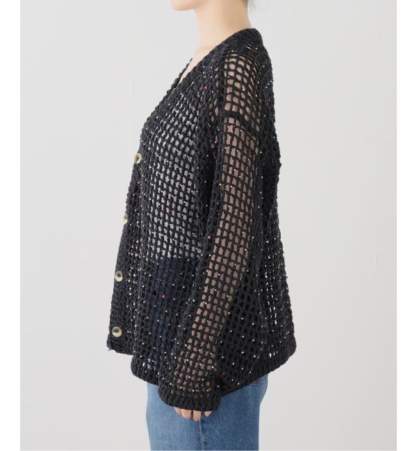 JOINT WORKS「MacMahon Knitting Mills / マクマホンニッティングミルズ Beaded Mesh Cardigan」|カーディガン|