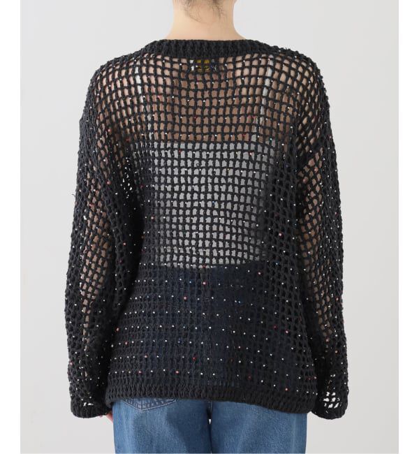 JOINT WORKS「MacMahon Knitting Mills / マクマホンニッティングミルズ Beaded Mesh Cardigan」|カーディガン|