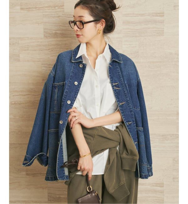 Plage「《一部カラーWEB限定追加》coverall」|デニムジャケット|ネイビー