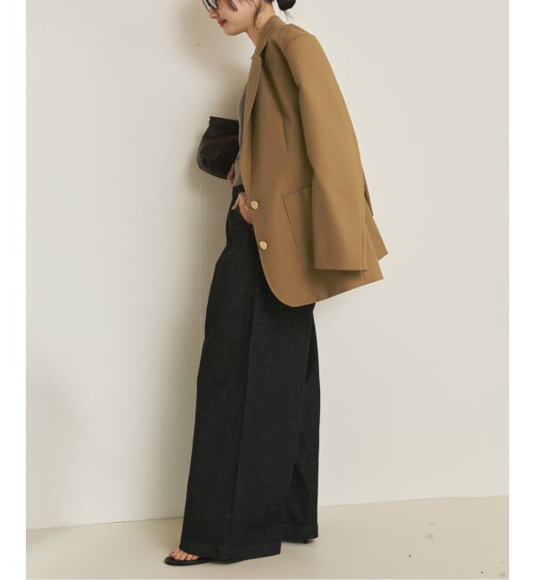 Plage「linen mix tuck デニムパンツ」|デニム|