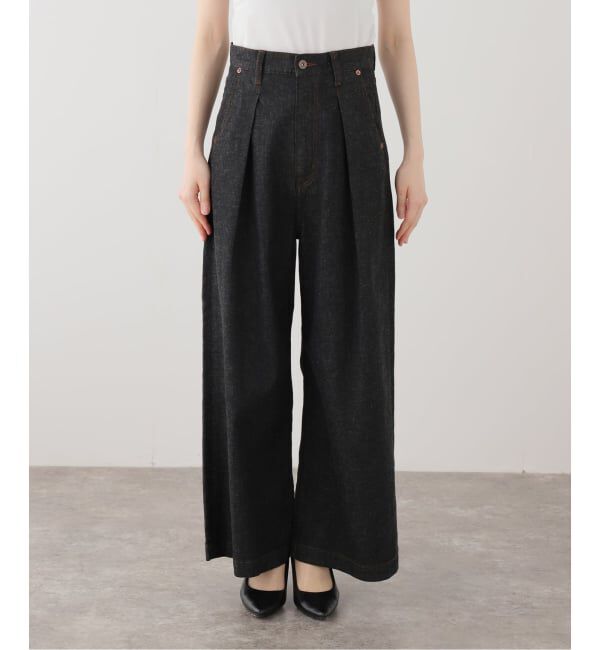 Plage「linen mix tuck デニムパンツ」|デニム|