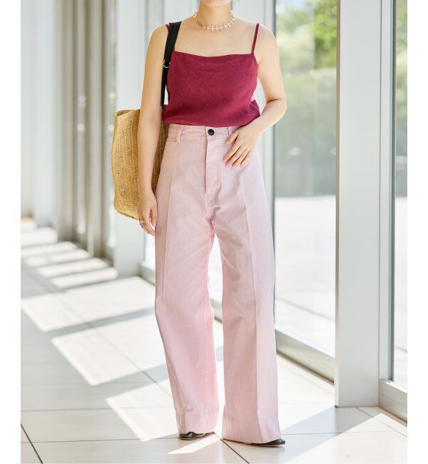 IENA LA BOUCLE「IENA LA BOUCLE リネンブロードバイヤスキャミソール」|キャミソール|