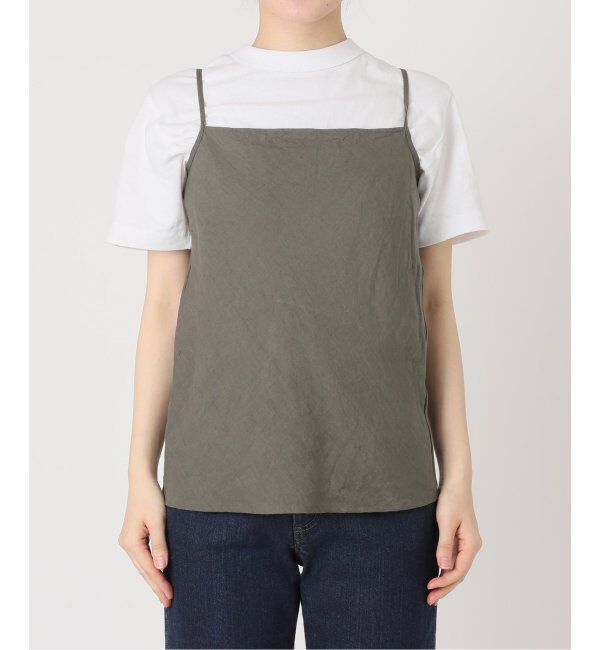 IENA LA BOUCLE「IENA LA BOUCLE リネンブロードバイヤスキャミソール」|キャミソール|