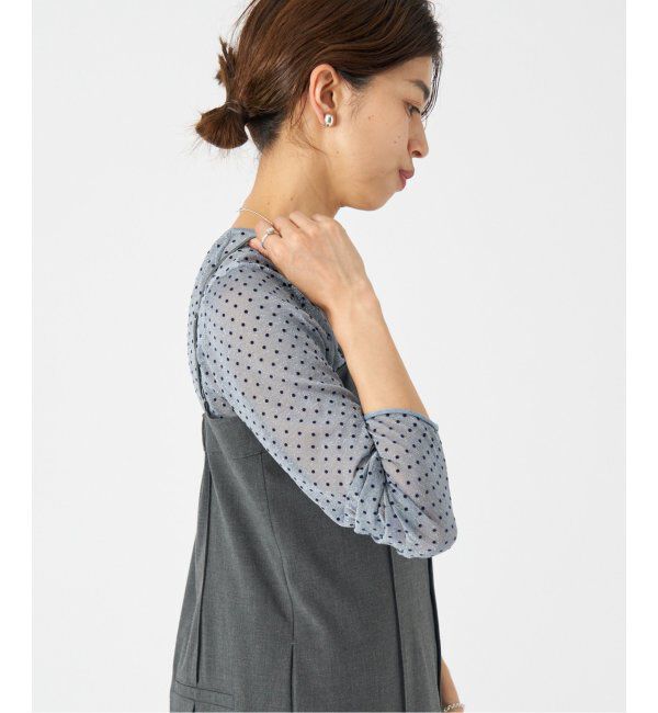 IENA「フロッキードット シアー プルオーバー」|ニット・セーター|