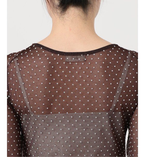 IENA「フロッキードット シアー プルオーバー」|ニット・セーター|