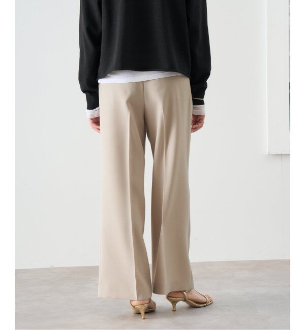 IENA「《追加2》TA/PL ジョーゼットタックワイドパンツ」|スラックス|