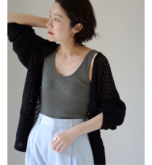 IENA「【EMILY WEEK &times; IENA】コットンシルク リブタンクトップ」|インナー|