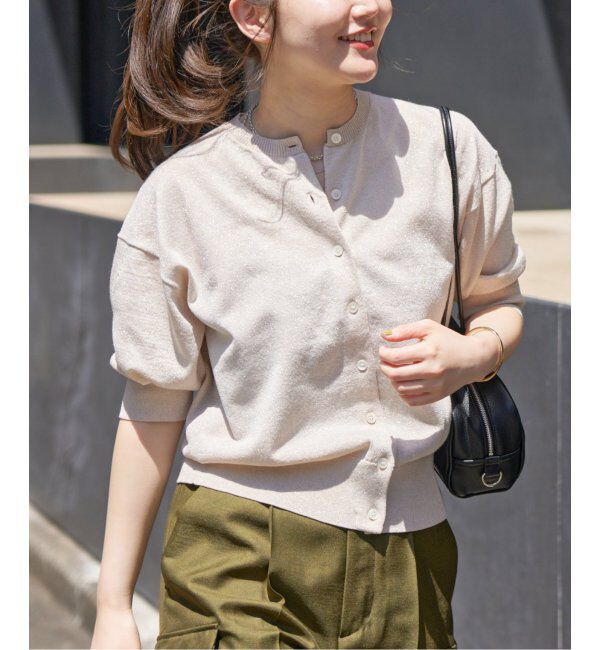 IENA「《追加》LEVITAクルーカーディガン」|カーディガン|ベージュ