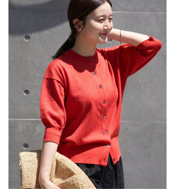 IENA「《追加》LEVITAクルーカーディガン」|カーディガン|